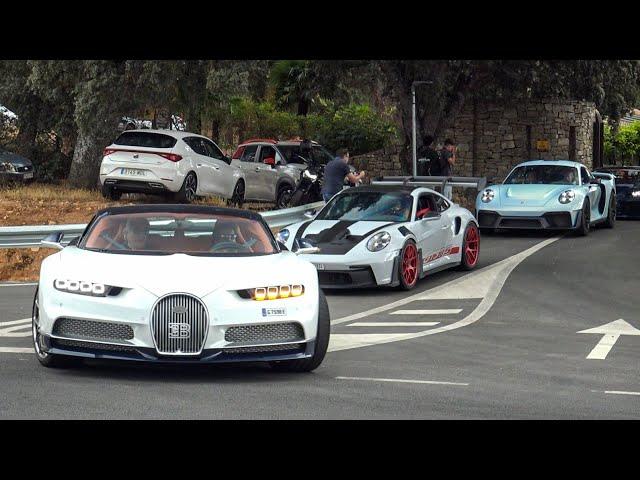 The Supercar Convoy in Marbella 2024 (Chiron SuperSport, Chiron, Gemballa Marsien,...