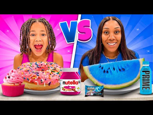 Pink VS Blue Food Challenge!