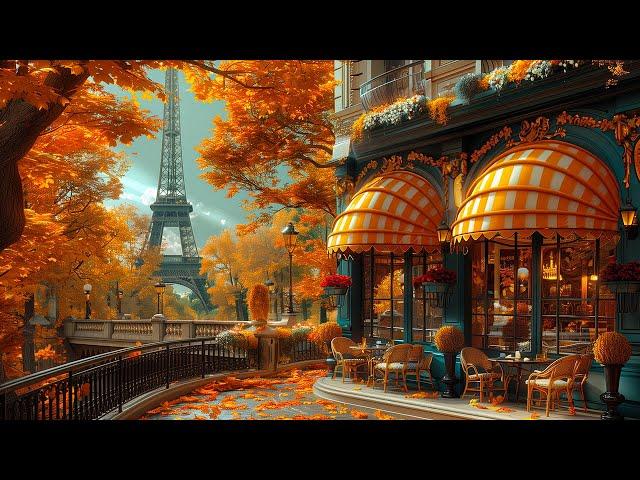 Fall Morning Jazz Music at the Cozy Coffee Shop France That Makes Your Relaxing & Positive Mood