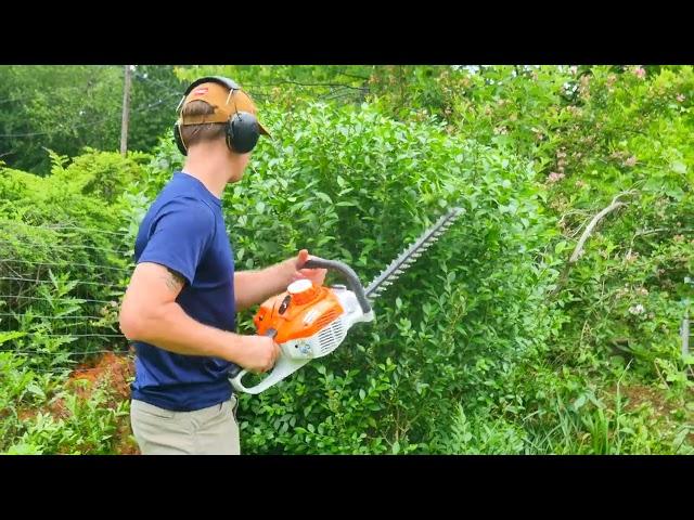 Stihl HS46c Start Up and Short Demo