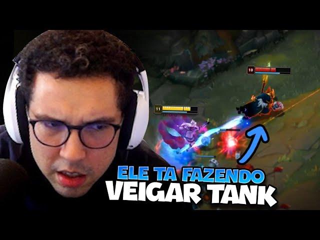 O CARA TA FAZENDO UM VEIGAR TANK KKKKK