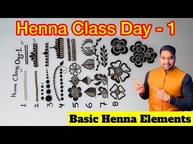 Henna Classes Day -  1 । Basic Henna Designs For Beginners । Mehndi Class । Raj Mehandi Designer