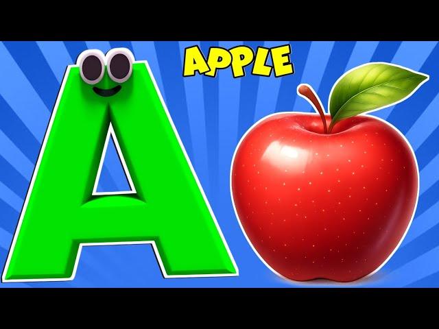  A for Apple  B for Ball | ABC Phonics Song | Fun Nursery Rhymes for Kids 
