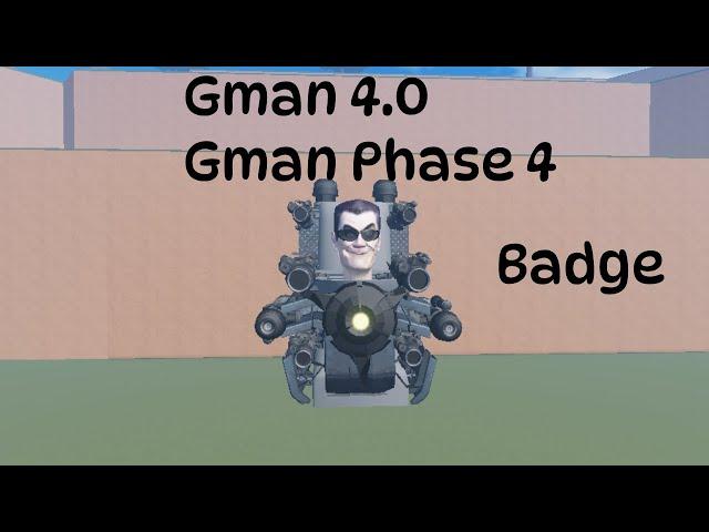 Roblox Bathtub Morphs RP How to get Gman 4.0 Badge