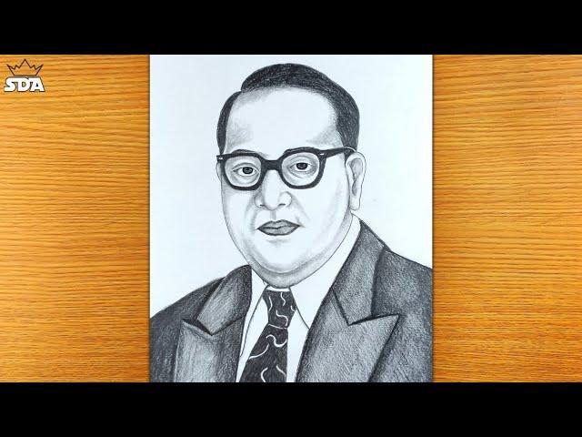 Dr. B. R. Ambedkar Drawing | How to draw Dr. Ambedkar | Ambedkar Jayanti drawing  step by step