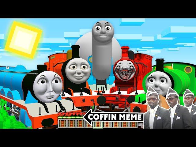 BEST of SPIDER THOMAS THE TANK ENGINE and FRIENDS CHOO CHOO CHARLES JAMES in Minecraft - Coffin Meme