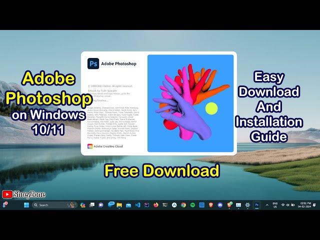 Adobe Photoshop cc 2023 full Version Software free Download and install in Windows 10/11| #photoshop