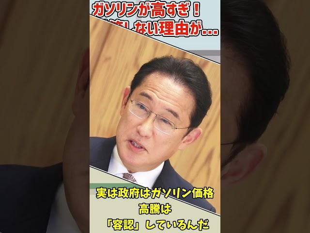 ガソリン代が高すぎる！政府が対策をしない理由がヤバすぎた！#shorts 　#ガソリン価格 　#税金 　#ゆっくり解説  #ゆっくり実況