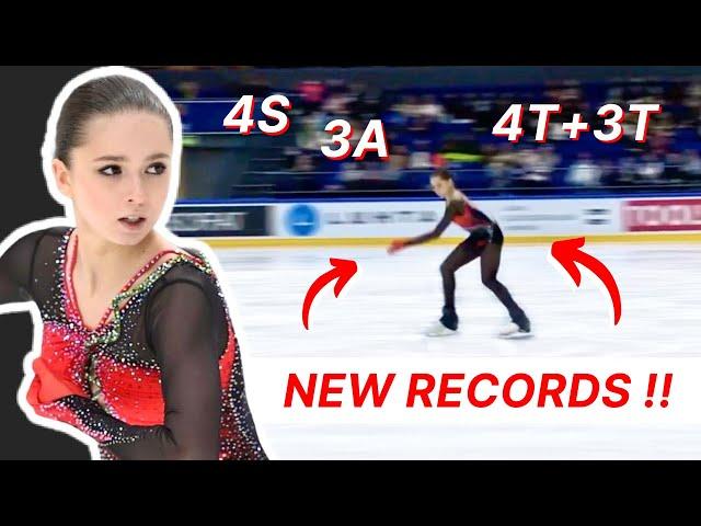 Kamila Valieva BIG Senior Debut Breaking 3 WORLD RECORDS!! 