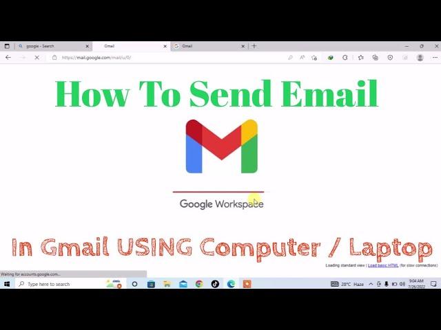 How To Send Email in Gmail on Computer or Laptop | Send Email Using Gmail on Your Desktop Computer