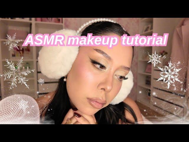 ASMR |  In-depth makeup tutorial + ramble (clicky breathy whispers)