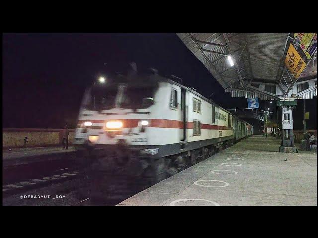 Furious Howrah WAP-7 Broke The Silence || 15961 Kamrup Express Strikes Agradwip at Full Speed!!