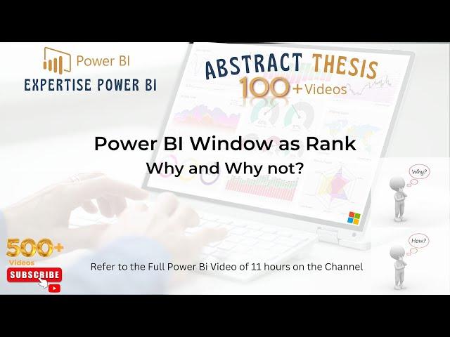 Learn Power BI: Window as Rank- why and Why not