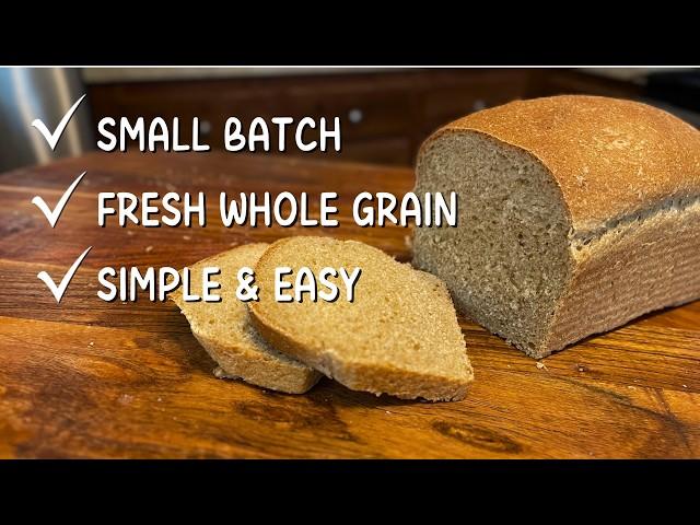 How to Make One Simple Sandwich Loaf (100% whole wheat freshly milled)