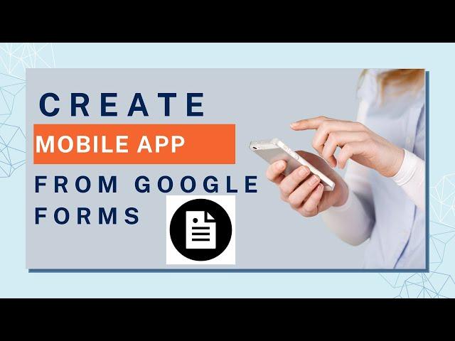 Create Mobile App Using Google Forms and AppSheet | Order App