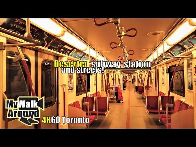 Subway and St Clair Station tour and an outdoor walk of empty streets (Toronto 4k Video)