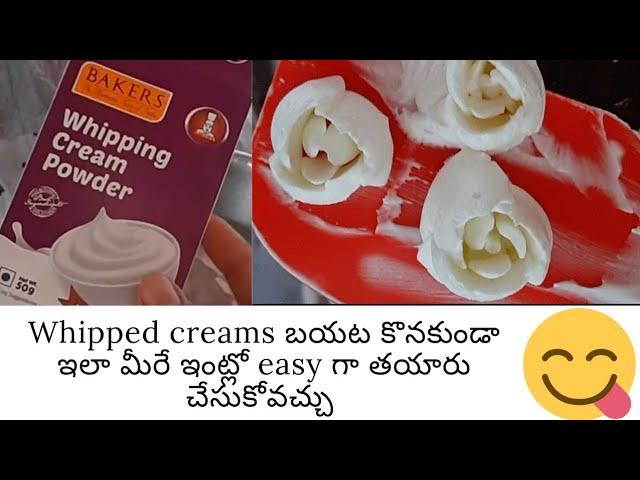 How to make perfect whip cream in 5 minutes... made from whipping powder... Instant whip cream...