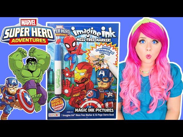 Coloring Marvel Super Hero JUMBO Imagine Ink Coloring Book | Marvel Super Heroes Ink Activity Book