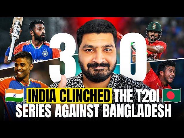 3-0  | India  win the T20I series against Bangladesh  | Sanju Samson | Suryakumar Yadav | News