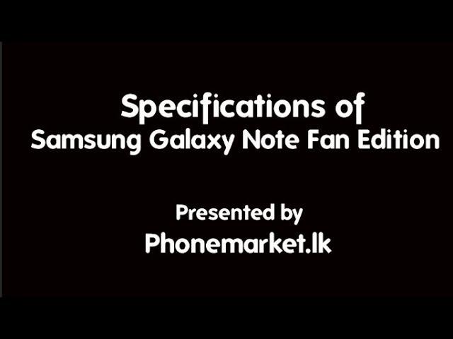 Samsung Galaxy Note Fan Edition Price Sri Lanka