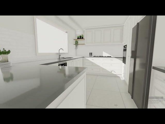 Lethbridge Modern Shaker Kitchen 3D Walkthrough - Advanced Cabinetry