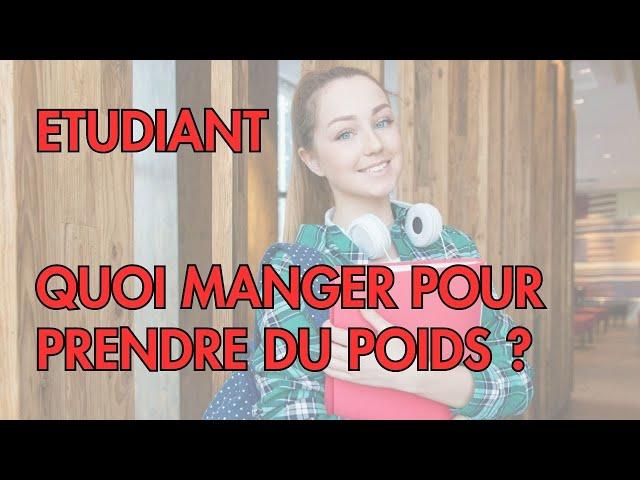 Etudiant : manger sain dehors ET prendre du poids