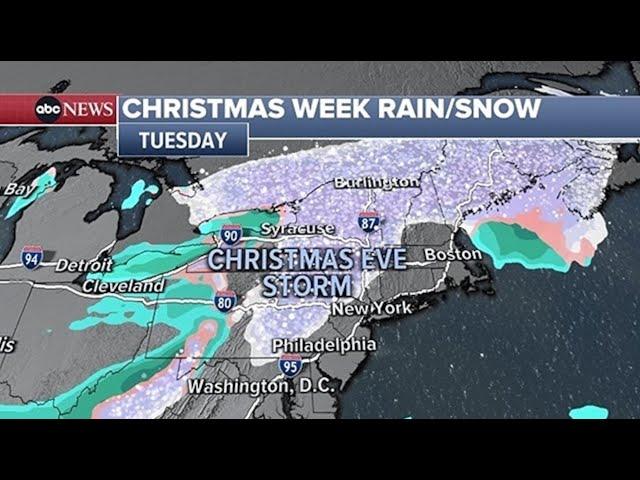 New York City Sees First December Snowfall In Years - Northeast Potential For Christmas Eve Snow