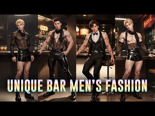 UNIQUE BAR MEN'S FASHION [AI Art Lookbook] #aiart #ailookbook #aimodel