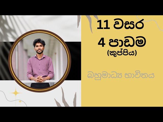 Grade 11 | 4 th lesson | බහුමාධ්‍ය භාවිතය | කුප්පිය