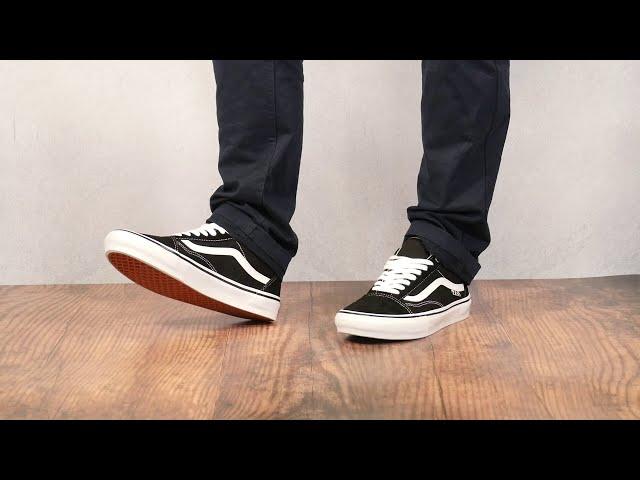 Vans Skate Old Skool Black/White On Feet