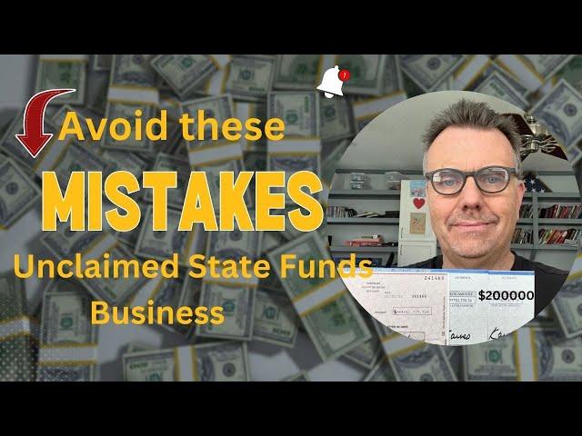 Avoid these mistakes in your Unclaimed State Funds Business | Surplus Funds Business 2024 