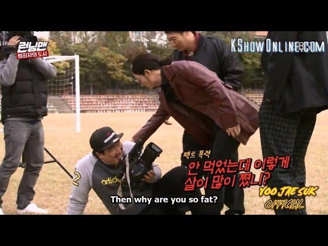 Funny Yoo Jae Suk gangster teasing Kwon Ruyl VJ