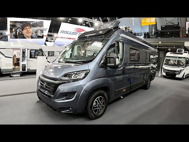 Mobilvetta Design Admiral K 6.3 model 2024 luxury RV Camper Van Fiat CMT walkaround + interior V1704