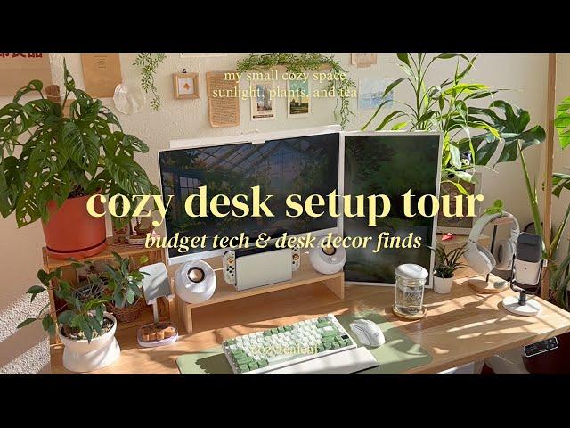 cozy desk setup tour  pinterest, aesthetic, budget-friendly tech & decor finds for gaming