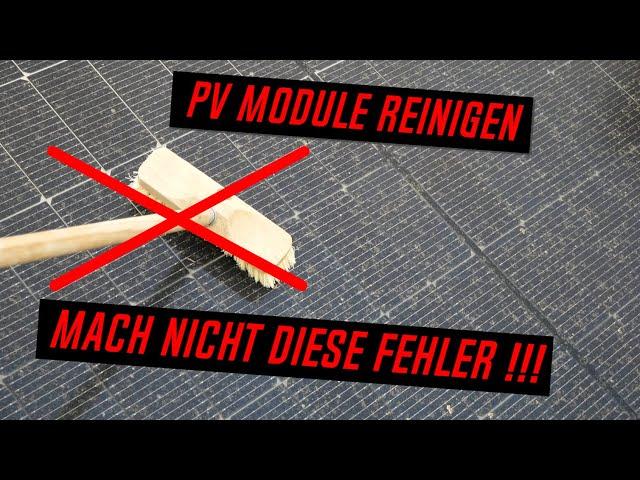 Sollte man PV-Module überhaupt reinigen ?