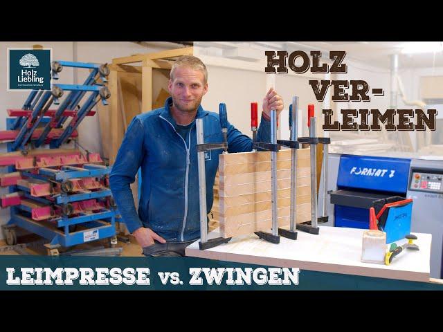 Holz verleimen mit Zwingen oder Leimpresse - Was geht schneller? | Holz Liebling DIY