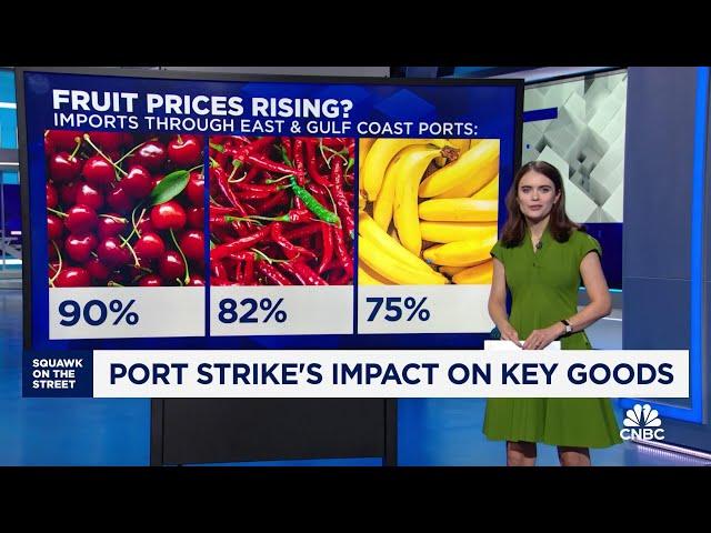 Prices of key goods on the rise as port strike impact spreads