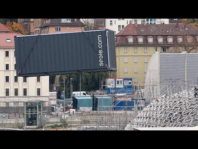 Container verlässt die Baustelle | 24.10.2024 | #s21