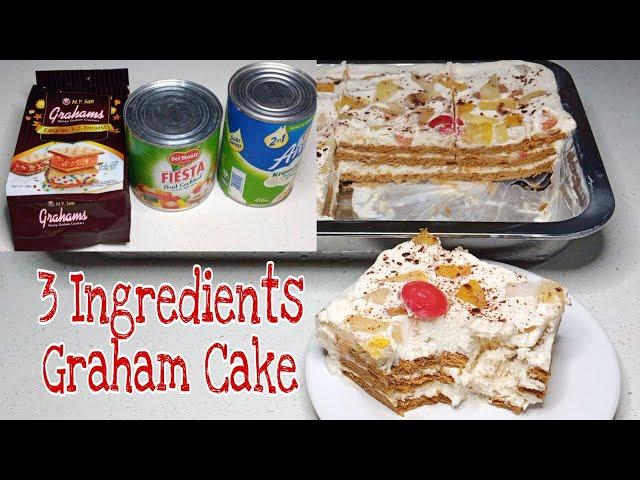 3 Ingredients Graham Fruit Cocktail | Graham cake |  (Quick & easy)