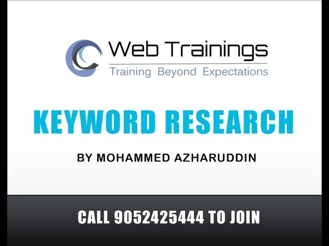 Digital Marketing Training - Keyword Research Basics (Part 4)