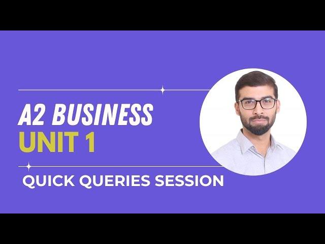 QUICK QUERIES - A2 BUSINESS UNIT 1