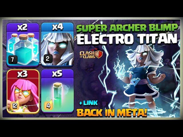 After Update! Th14 ELECTRO TITAN ATTACK Strategy | Th14 Super Archer Blimp Electro Titan Attack coc