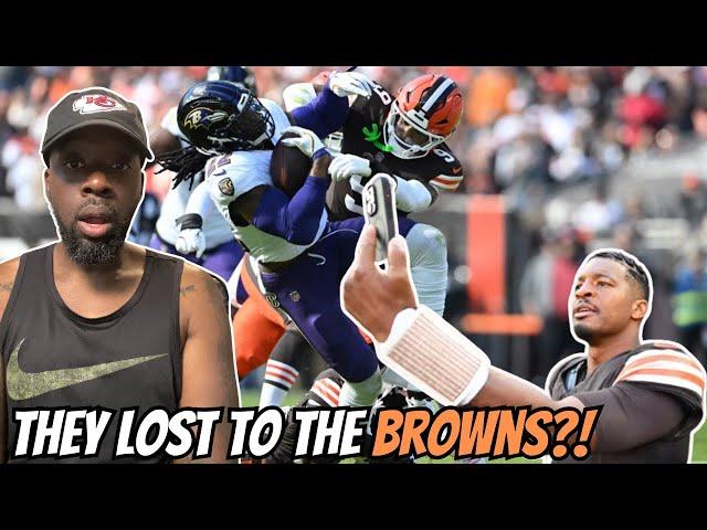 CHIEFS FAN REACTS TO! Baltimore Ravens vs. Cleveland Browns Game Highlights! BATEMAN??LOL