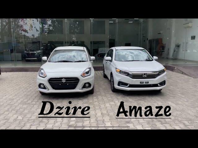 Honda Amaze Vs Maruti Suzuki Dzire || TOP MODELS Comparison || 2024  #amaze #dzire