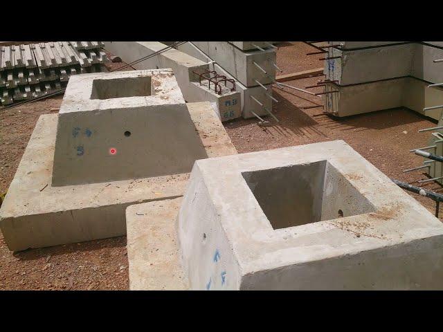 Precast Concrete Footing Foudation Introduction. Quick Builds Prayagraj U.P.  Contact - 9415574258