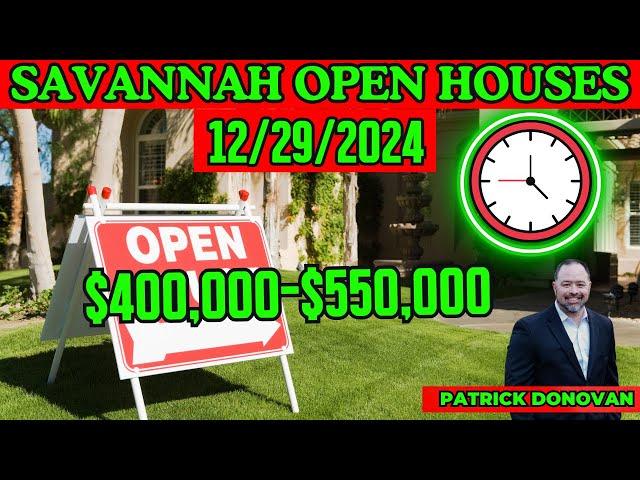 Savannah Open Houses 12/29/24 $400,000-$550,000 #savannahrealestate #realestate