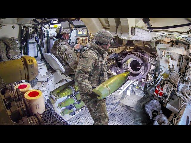 Inside US Monstrously Powerful Paladin Howitzer Loading & Firing Massive Rounds