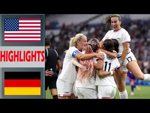 USA vs Germany Extended Highlights | Pre-Match Women's Football Olympic Games 2024 SF