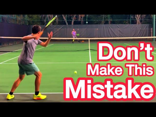 The WORST Footwork Mistake Club Players Make (Tennis Court Movement)