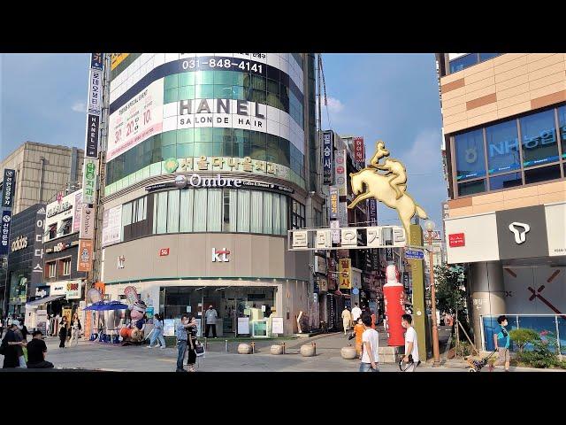 [4K]  Rodeo Street Downtown Uijeongbu Walking Tour Gyeonggi Korea | The Street of Youth